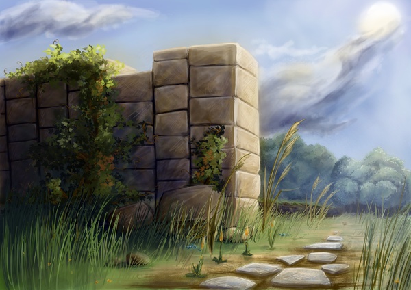 Ruine – Digitale Illustration